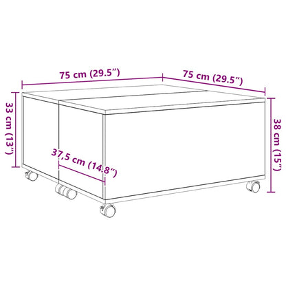 Couchtisch Altholz 75 x 75 x 38 cm Holzwerkstoff