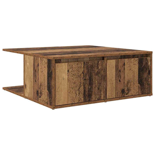 Couchtisch with Drawer Altholz 80 x 80 x 31 cm Holzwerkstoff