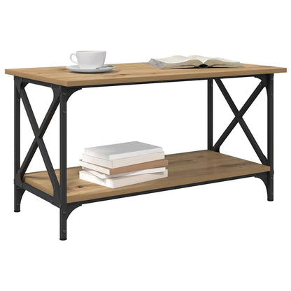 Couchtisch Eiche handwerklich 80 x 45 x 45.5 cm Holzwerkstoff