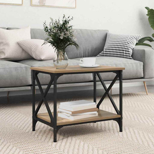 Beistelltisch Eiche handwerklich 55 x 38 x 45 cm Holzwerkstoff