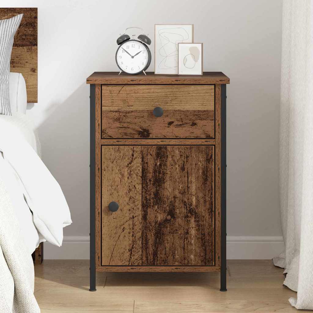Nachttisch mit Schubladen Altholz 40 x 42 x 60 cm Holzwerkstoff