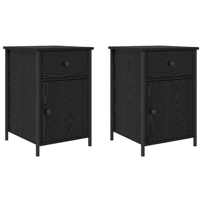 Nachttisch 2 pcs Schwarze Eiche 40 x 42 x 60 cm Holzwerkstoff
