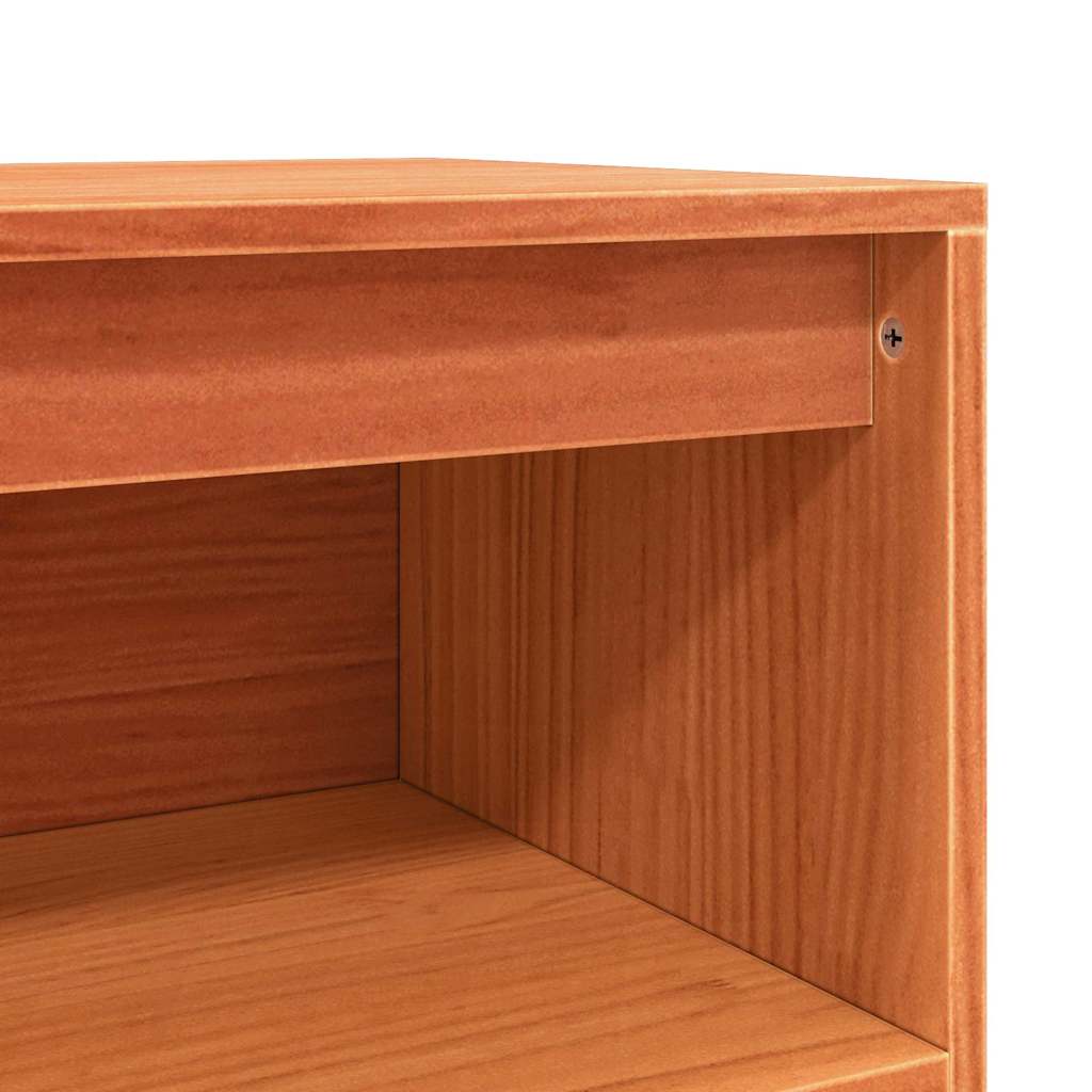 Sideboard Wachsbraun 70 x 34 x 80 cm Massivholz Kiefer