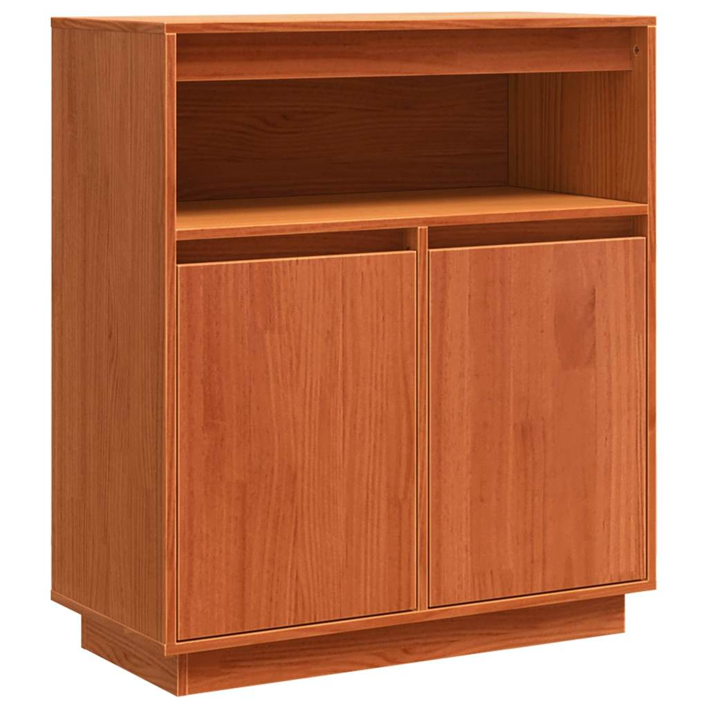 Sideboard Wachsbraun 70 x 34 x 80 cm Massivholz Kiefer
