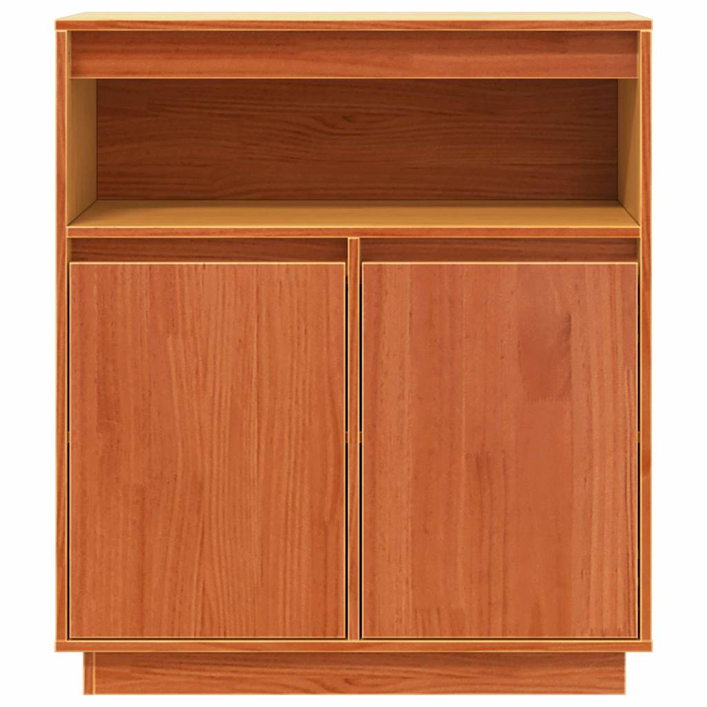 Sideboard Wachsbraun 70 x 34 x 80 cm Massivholz Kiefer