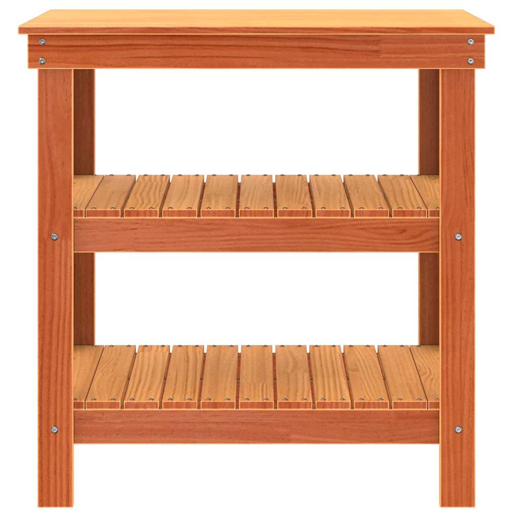 Werkbank Wachsbraun 78.5 x 50 x 80 cm Massivholz Kiefer