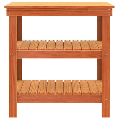 Werkbank Wachsbraun 78.5 x 50 x 80 cm Massivholz Kiefer