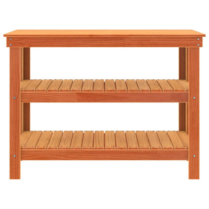 Werkbank Wachsbraun 110.5 x 50 x 80 cm Massivholz Kiefer