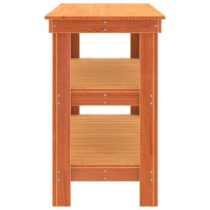Werkbank Wachsbraun 110.5 x 50 x 80 cm Massivholz Kiefer