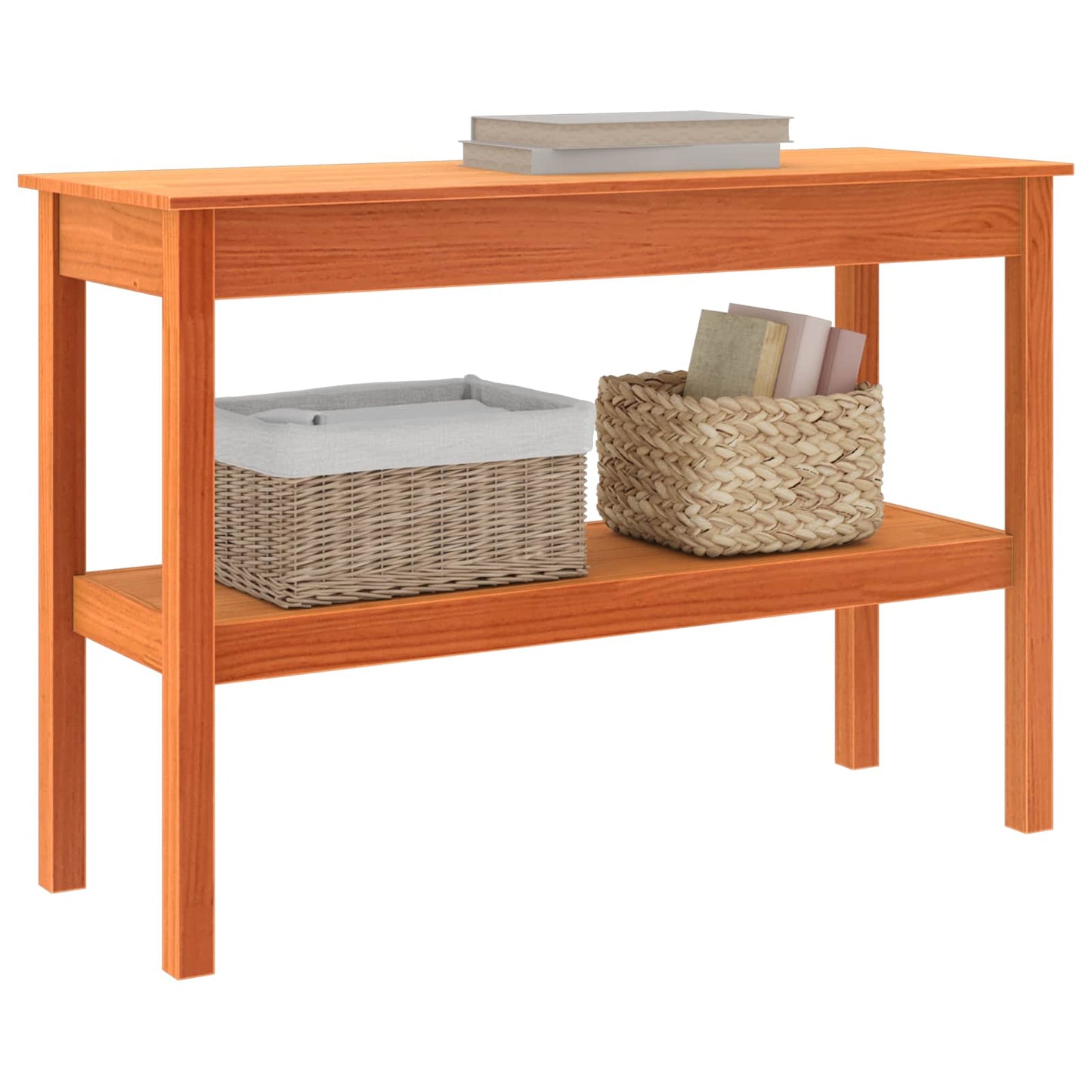 Konsolentisch Wachsbraun 110 x 40 x 75 cm Massivholz Kiefer