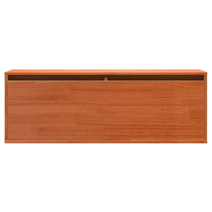 Wandschrank Wachsbraun 100 x 30 x 35 cm Massivholz Kiefer