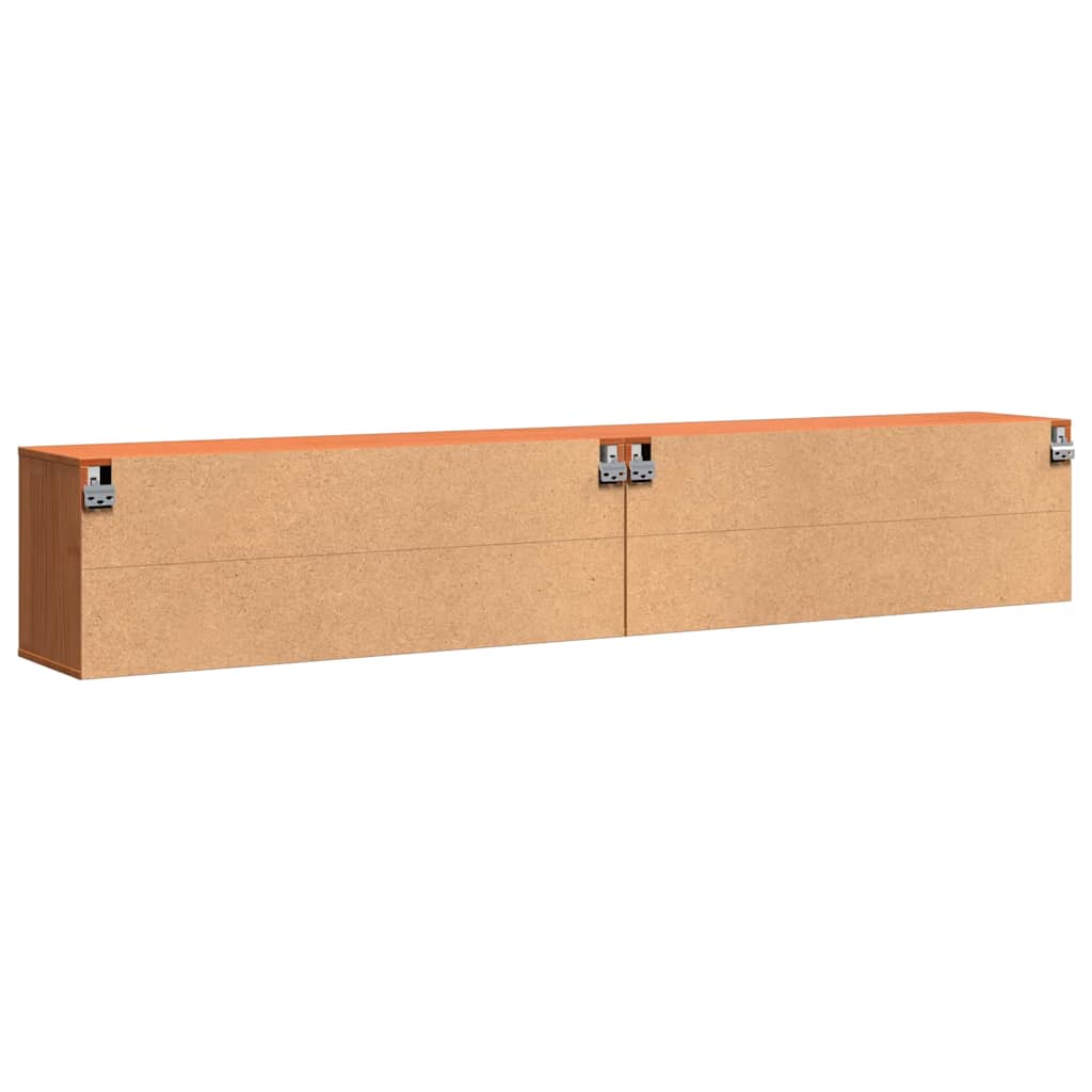 Wandschränke Wandmontiert 2 pcs Wachsbraun 100 x 30 x 35 cm