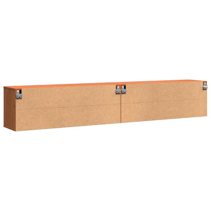 Wandschränke Wandmontiert 2 pcs Wachsbraun 100 x 30 x 35 cm