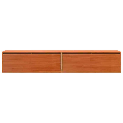 Wandschränke Wandmontiert 2 pcs Wachsbraun 100 x 30 x 35 cm