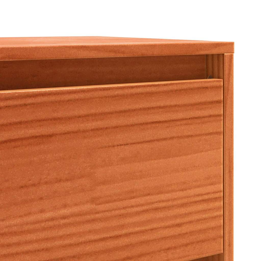 Sideboard Braun 111 x 34 x 75 cm Massivholz Kiefer