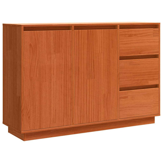 Sideboard Braun 111 x 34 x 75 cm Massivholz Kiefer