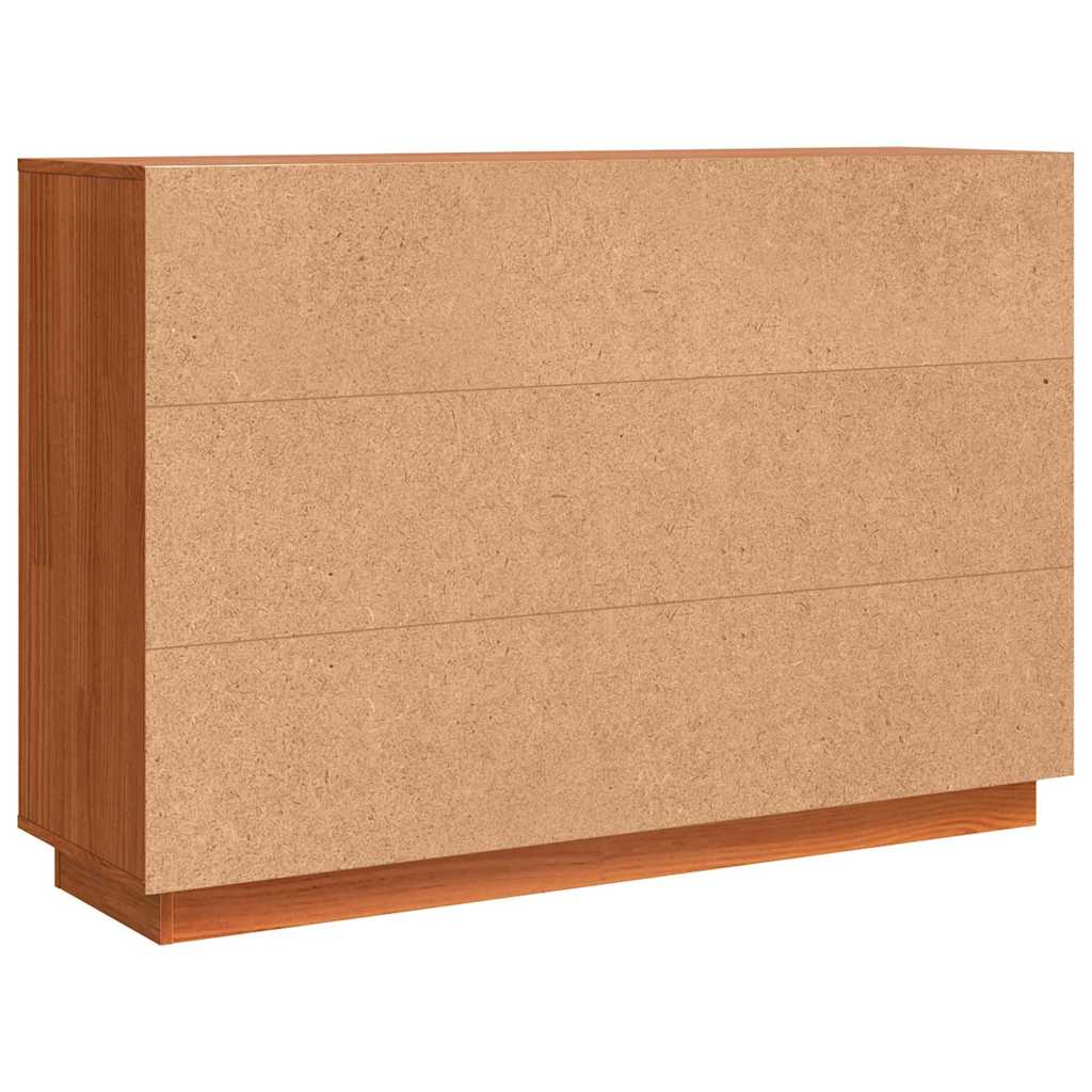 Sideboard Braun 111 x 34 x 75 cm Massivholz Kiefer