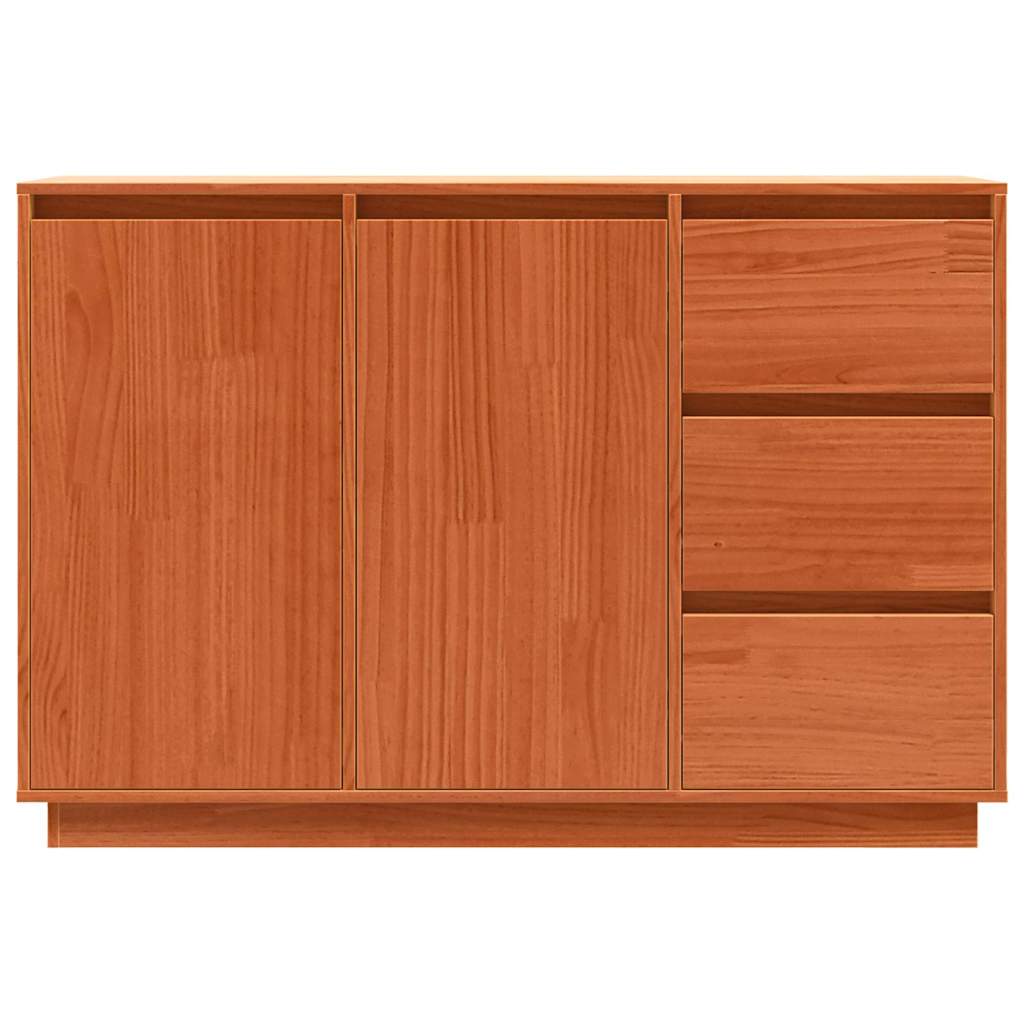 Sideboard Braun 111 x 34 x 75 cm Massivholz Kiefer