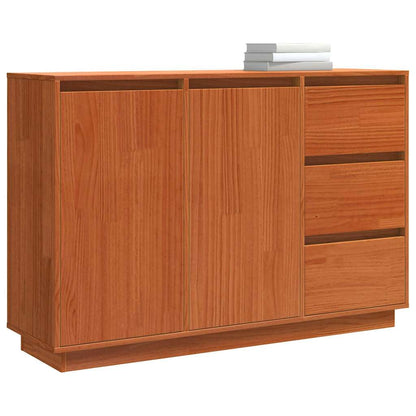 Sideboard Braun 111 x 34 x 75 cm Massivholz Kiefer
