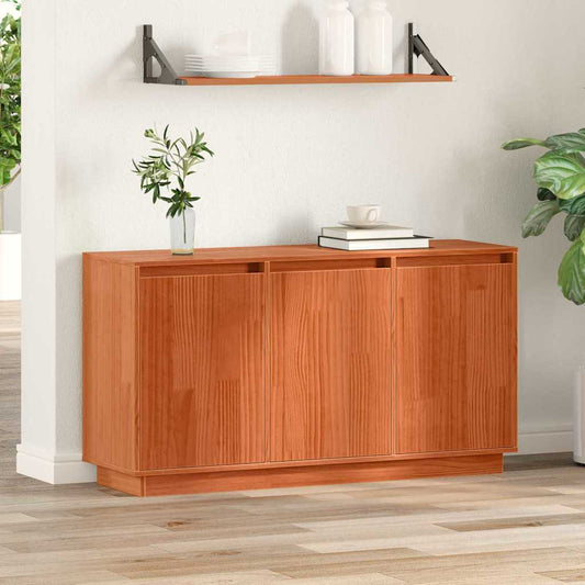 Sideboard Braun 111 x 34 x 60 cm Massivholz Kiefer