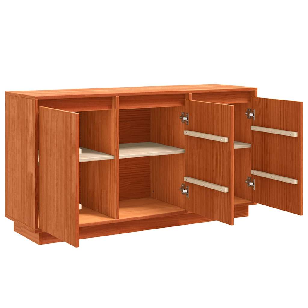 Sideboard Braun 111 x 34 x 60 cm Massivholz Kiefer