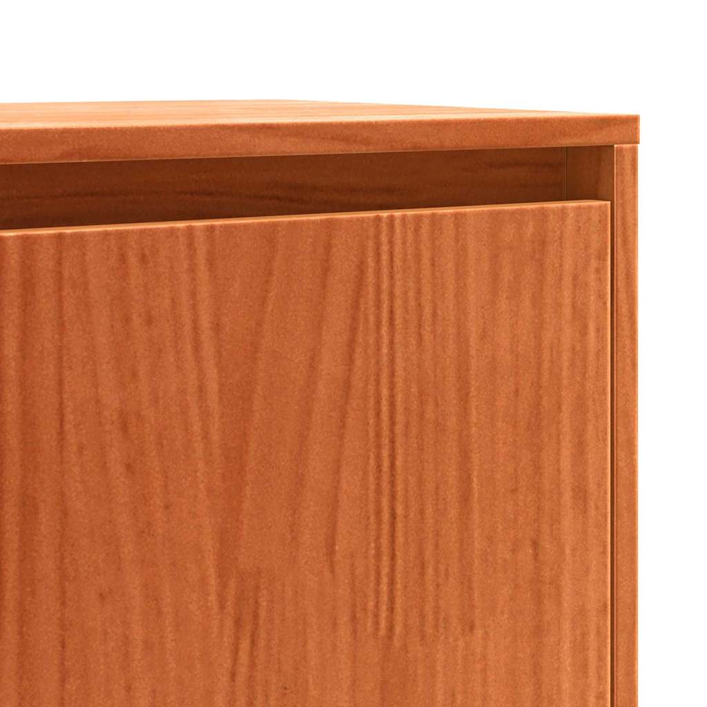 Sideboard Wachsbraun 110 x 34 x 75 cm Massivholz Kiefer