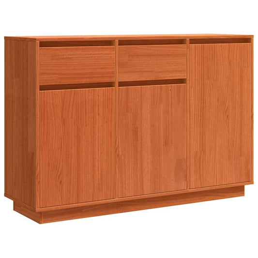 Sideboard Wachsbraun 110 x 34 x 75 cm Massivholz Kiefer