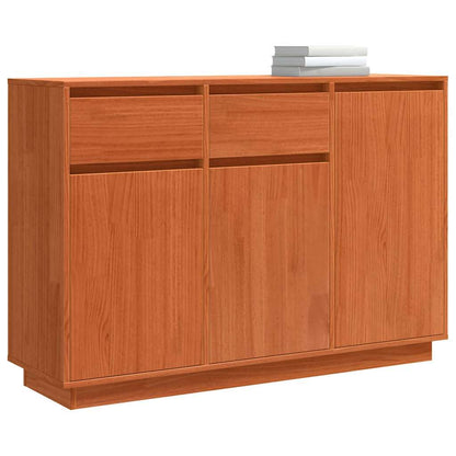 Sideboard Wachsbraun 110 x 34 x 75 cm Massivholz Kiefer