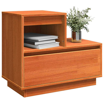 Nachttisch 2 pcs Wachsbraun 60 x 34 x 51 cm Kiefer Massivholz