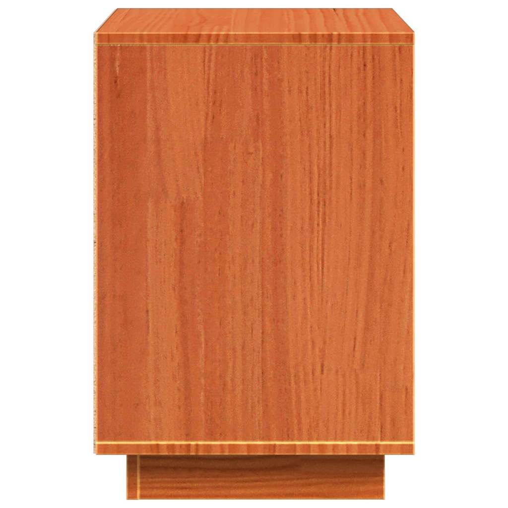 Nachttisch 2 pcs Wachsbraun 60 x 34 x 51 cm Kiefer Massivholz