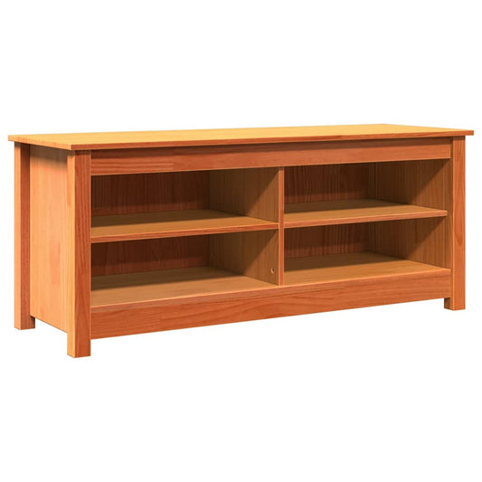 Schuhbank Wachsbraun 110 x 38 x 45.5 cm Massivholz Kiefer