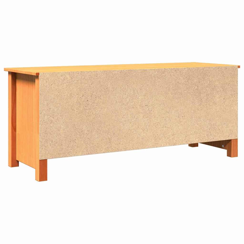 Schuhbank Wachsbraun 110 x 38 x 45.5 cm Massivholz Kiefer