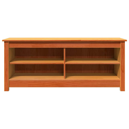 Schuhbank Wachsbraun 110 x 38 x 45.5 cm Massivholz Kiefer