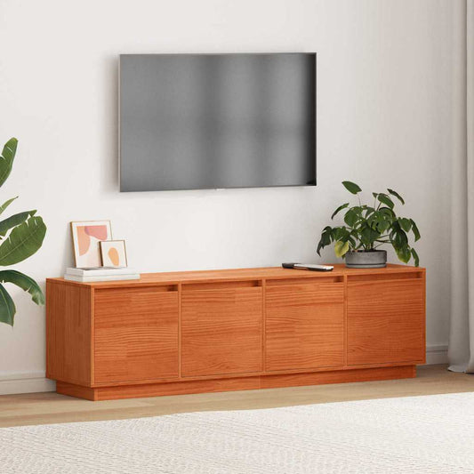 TV-Schränk Braun 156 x 37 x 45 cm Massivholz Kiefer