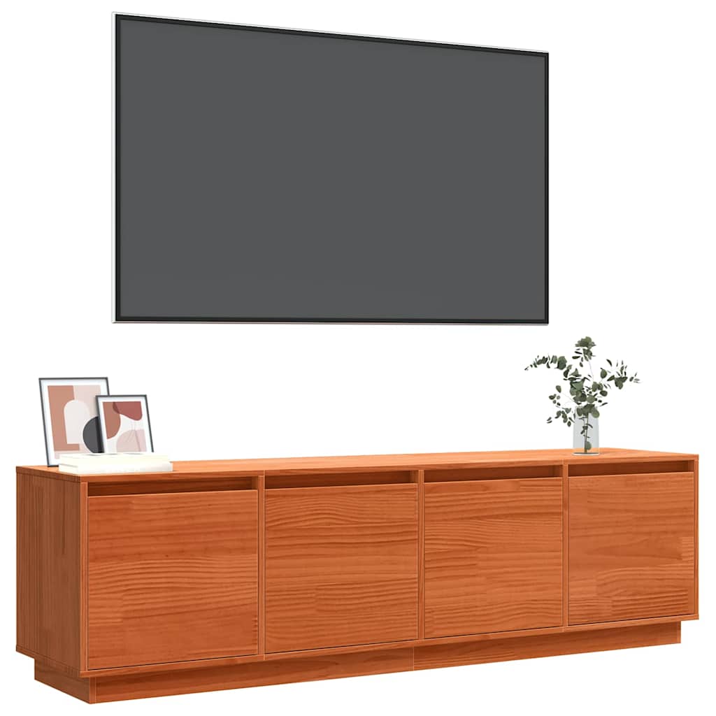 TV-Schränk Braun 156 x 37 x 45 cm Massivholz Kiefer
