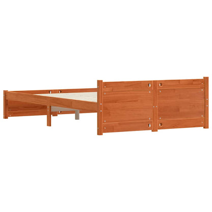 Bettgestell Wachsbraun 120 x 200 cm Massivholz Kiefer