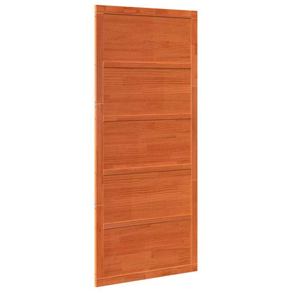 Scheunentür Wachsbraun 80 x 208 cm Massivholz Kiefer