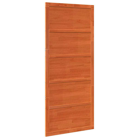Scheunentür Wachsbraun 80 x 208 cm Massivholz Kiefer