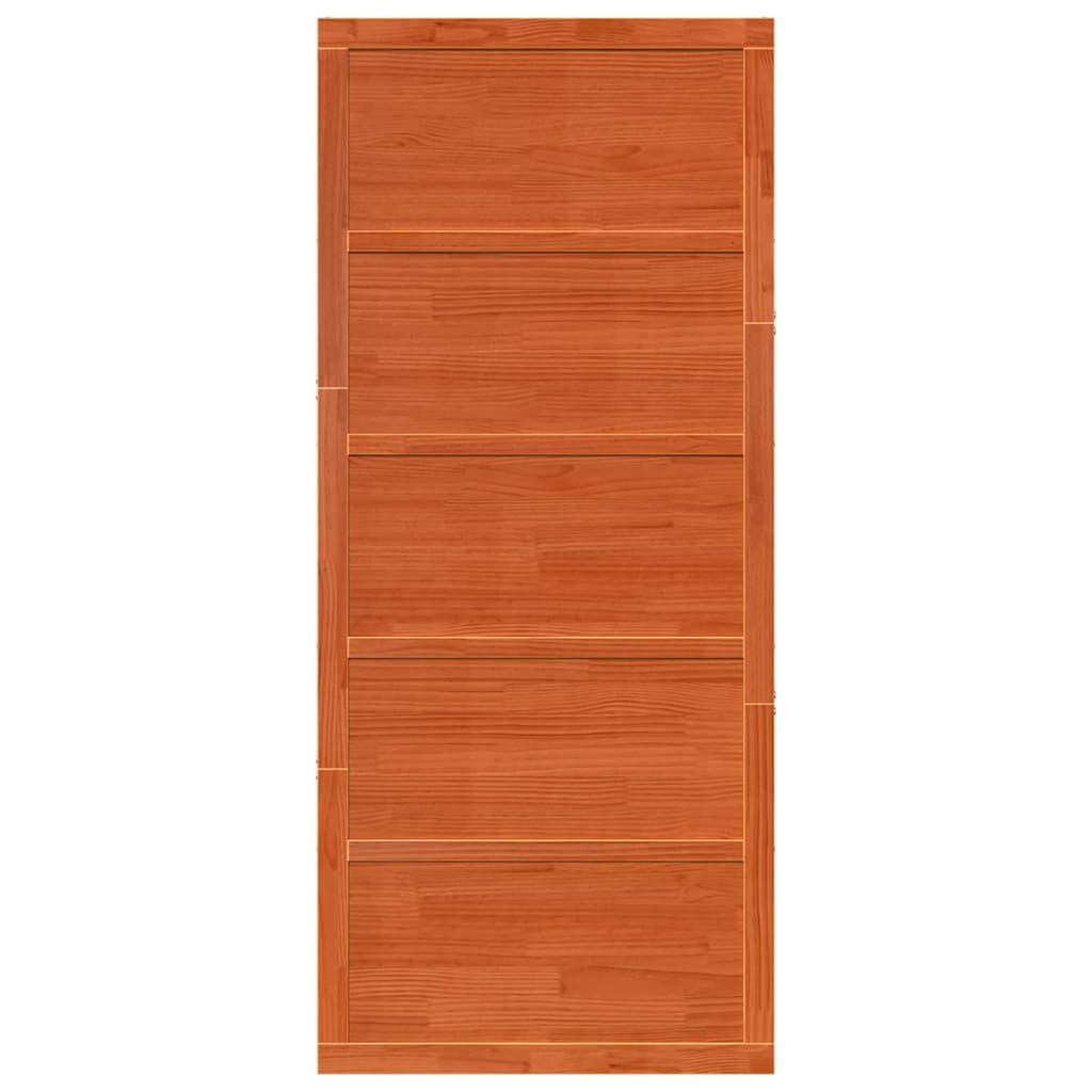 Scheunentür Wachsbraun 80 x 208 cm Massivholz Kiefer