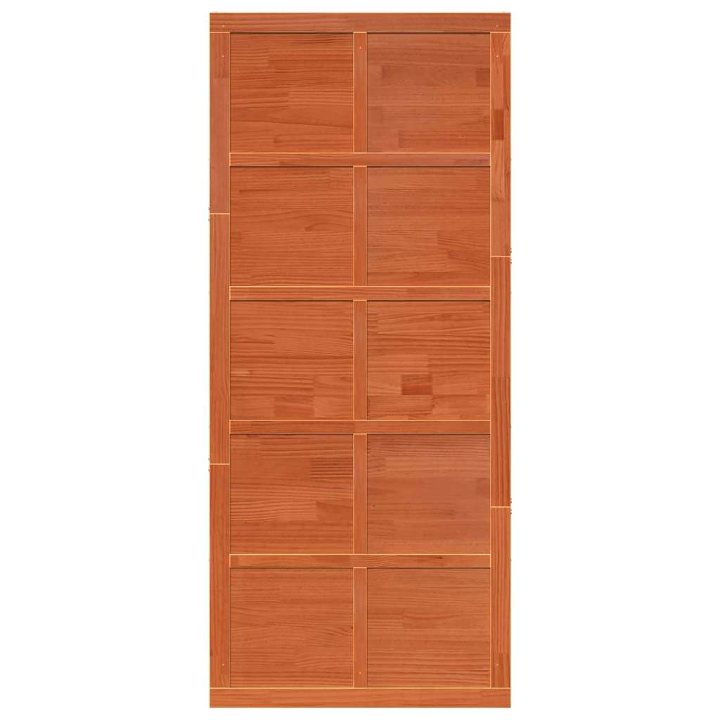 Scheunentür Wachsbraun 100 x 210 cm Massivholz Kiefer