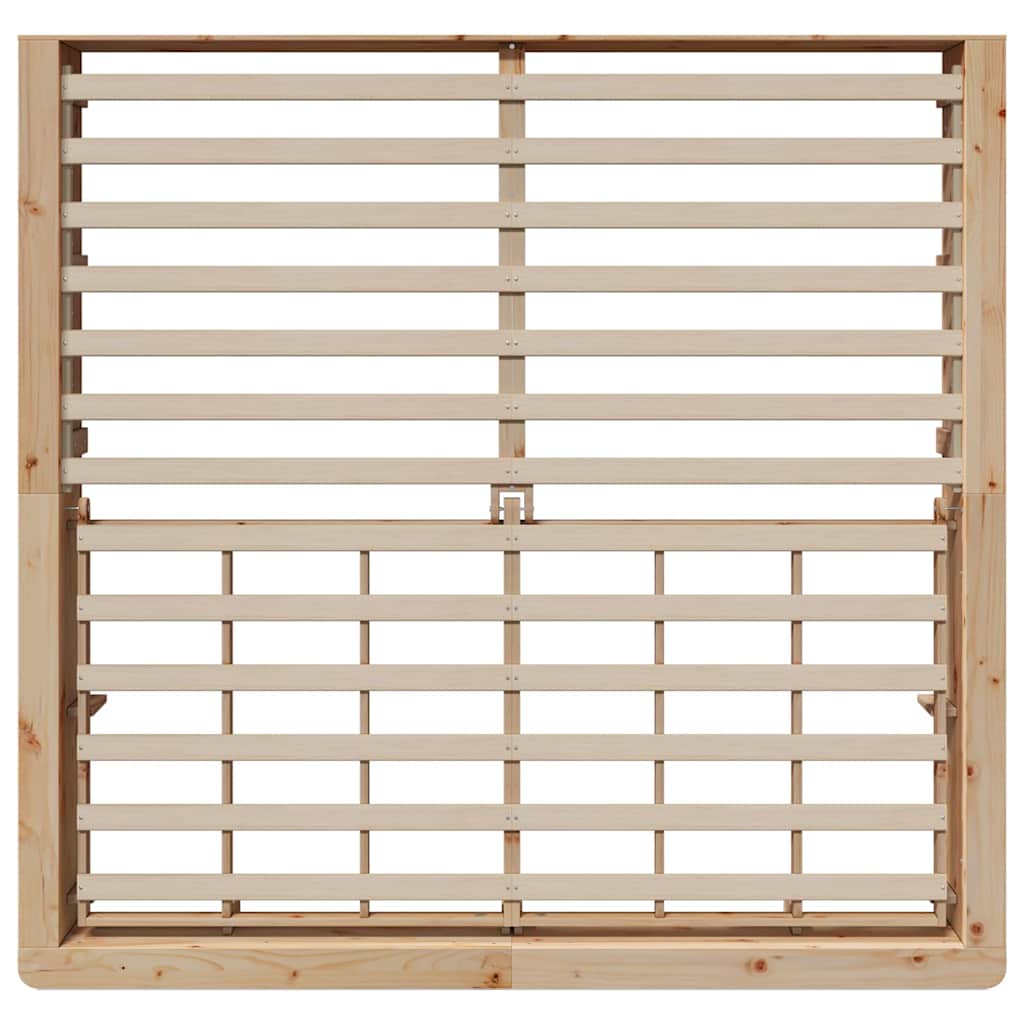 Bettrahmen Braun 200 x 200 cm Massives Kiefernholz