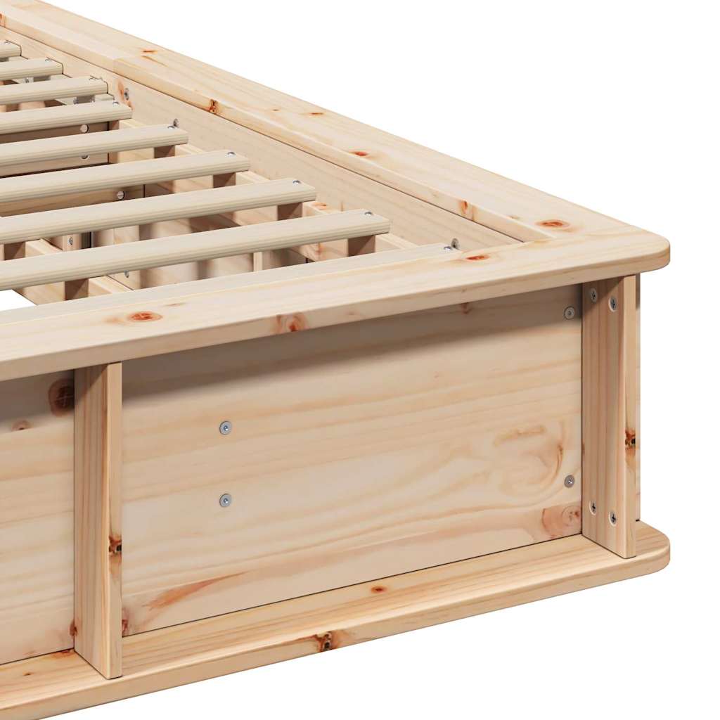 Bettrahmen Braun 180 x 200 cm Massives Kiefernholz