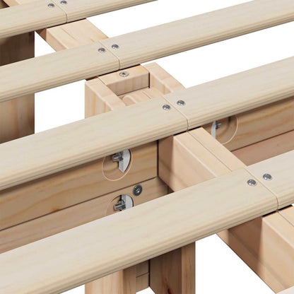 Bettrahmen Braun 180 x 200 cm Massives Kiefernholz