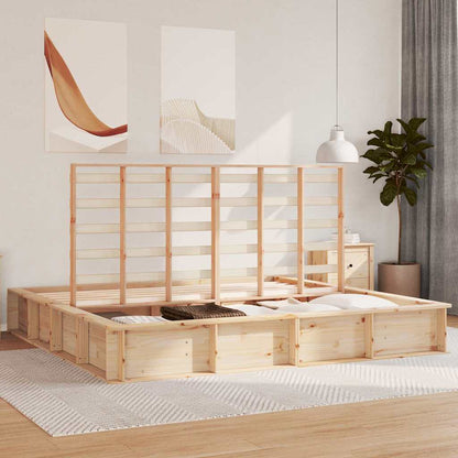 Bettrahmen Braun 180 x 200 cm Massives Kiefernholz