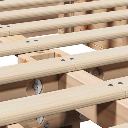 Bettrahmen Braun 150 x 200 cm Massives Kiefernholz