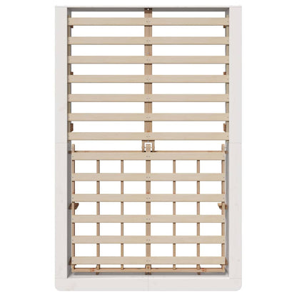 Bettrahmen Weiß 140 x 200 cm Massives Kiefernholz