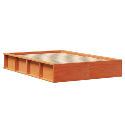 Bettrahmen Wachsbraun 120 x 200 cm Massives Kiefernholz