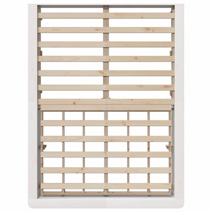 Bettrahmen Weiß 140 x 190 cm Massives Kiefernholz