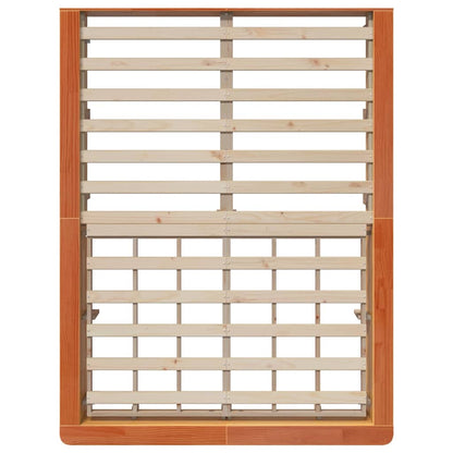 Bettrahmen Wachsbraun 140 x 190 cm Massives Kiefernholz