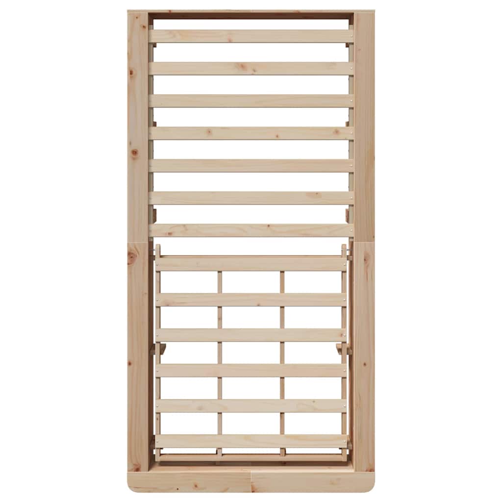 Bettrahmen Braun 100 x 200 cm Massives Kiefernholz